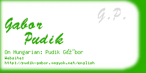 gabor pudik business card